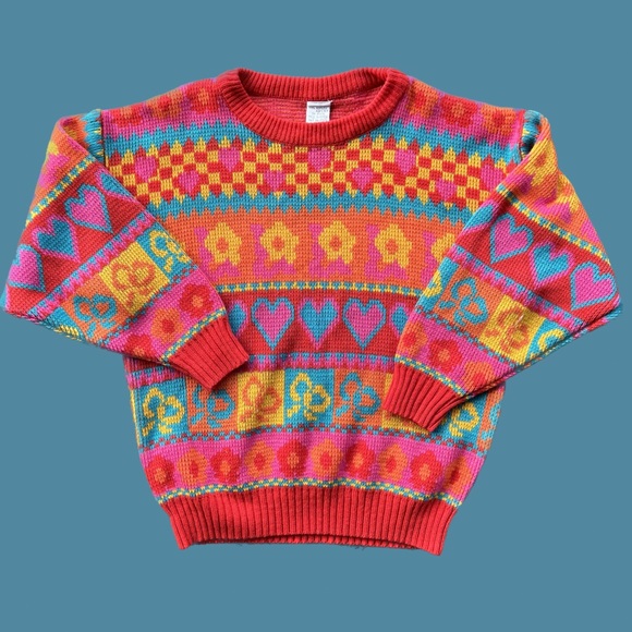 Other - host pick 🔥 funky fun vintage acrylic sweater , youth medium